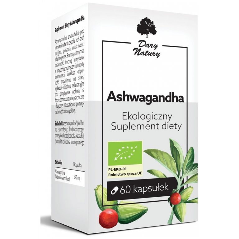 ASHWAGANDHA BIO (520 mg) 60 KAPSUŁEK - DARY NATURY