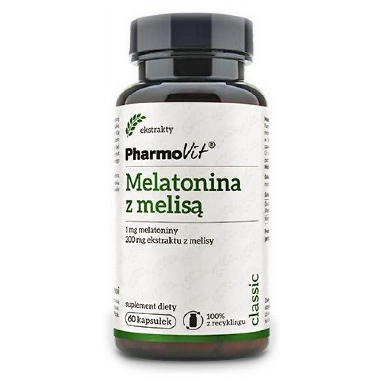 MELATONINA Z MELISĄ BEZGLUTENOWE 60 KAPSUŁEK - PHARMOVIT (CLASSIC)