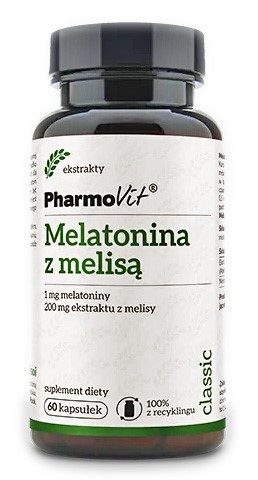 MELATONINA Z MELISĄ BEZGLUTENOWE 60 KAPSUŁEK - PHARMOVIT (CLASSIC)