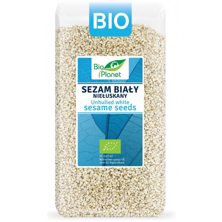 SEZAM BIAŁY NIEŁUSKANY BIO 400 g - BIO PLANET