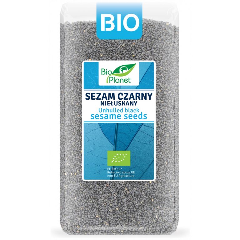 SEZAM CZARNY NIEŁUSKANY BIO 400 g - BIO PLANET