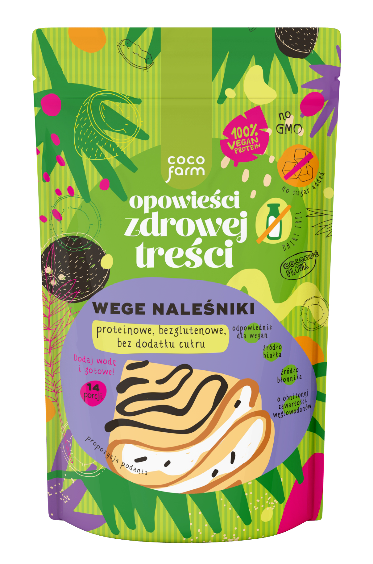 MIESZANKA NA NALEŚNIKI PROTEINOWE BEZ DODATKU CUKRÓW 345 g - COCO FARM