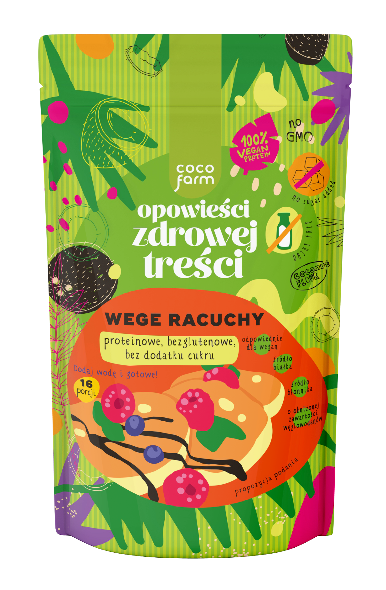 MIESZANKA NA RACUCHY PROTEINOWE BEZ DODATKU CUKRÓW 345 g - COCO FARM