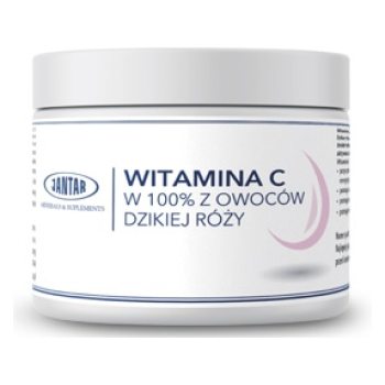 WITAMINA C Z DZIKIEJ RÓŻY W PROSZKU (1000 mg) 300 g - JANTAR