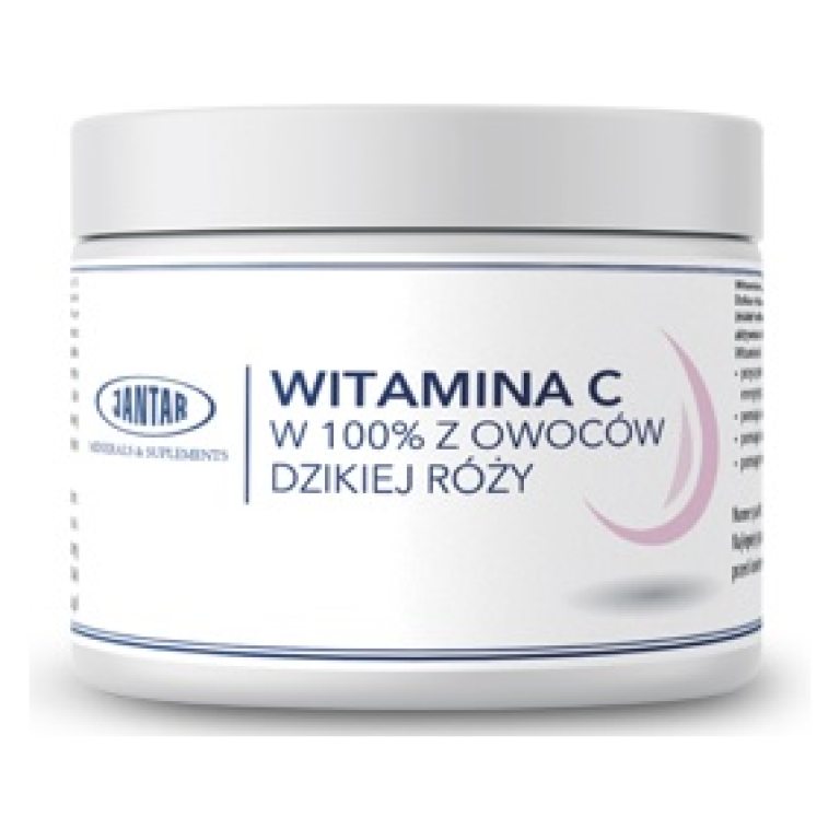 WITAMINA C Z DZIKIEJ RÓŻY W PROSZKU (1000 mg) 300 g - JANTAR