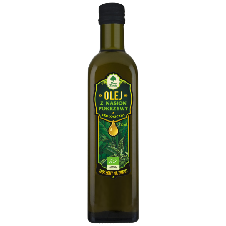 OLEJ Z NASION POKRZYWY TŁOCZONY NA ZIMNO BIO 250 ml - DARY NATURY
