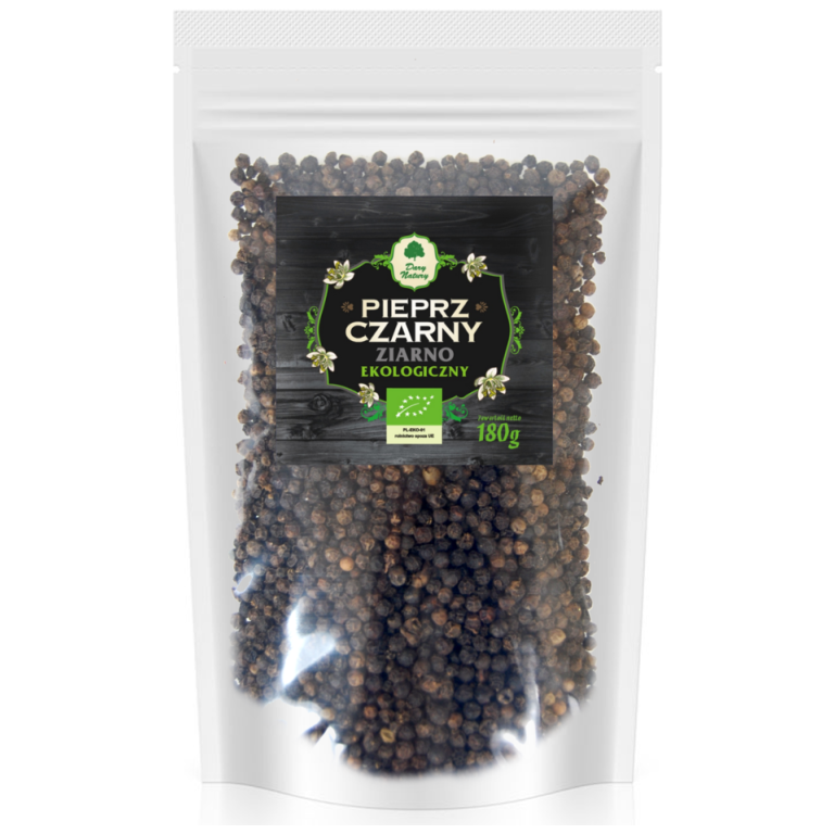 PIEPRZ CZARNY ZIARNO (UZUPEŁNIENIE) BIO 180 g - DARY NATURY