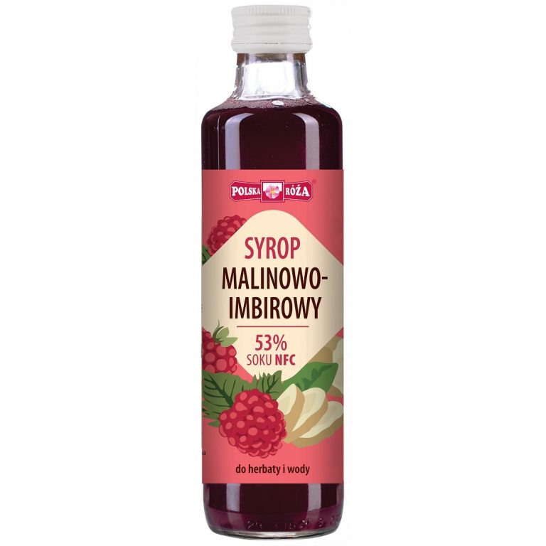 SYROP MALINOWY Z IMBIREM 250 ml - POLSKA RÓŻA