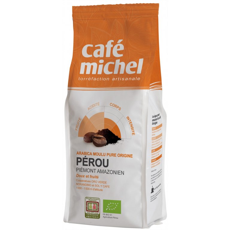 KAWA MIELONA ARABICA 100 % PERU FAIR TRADE BIO 250 g - CAFE MICHEL