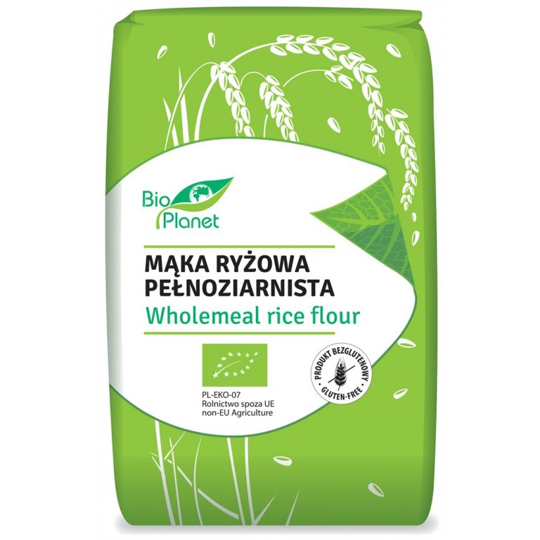 MĄKA RYŻOWA PEŁNOZIARNISTA BEZGLUTENOWA BIO 500 g - BIO PLANET