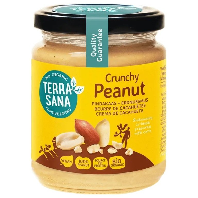 KREM Z ORZESZKÓW ZIEMNYCH PRAŻONYCH 100 % CRUNCHY BIO 250 g - TERRASANA