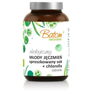 SOK Z MŁODEGO JĘCZMIENIA SPROSZKOWANY + CHLORELLA BIO 240 TABLETEK - BATOM