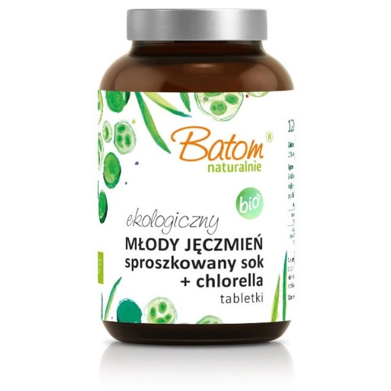 SOK Z MŁODEGO JĘCZMIENIA SPROSZKOWANY + CHLORELLA BIO 240 TABLETEK - BATOM