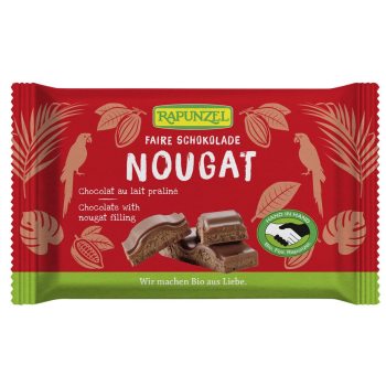 CZEKOLADA MLECZNA Z NADZIENIEM NUGATOWYM FAIR TRADE BIO 100 g - RAPUNZEL