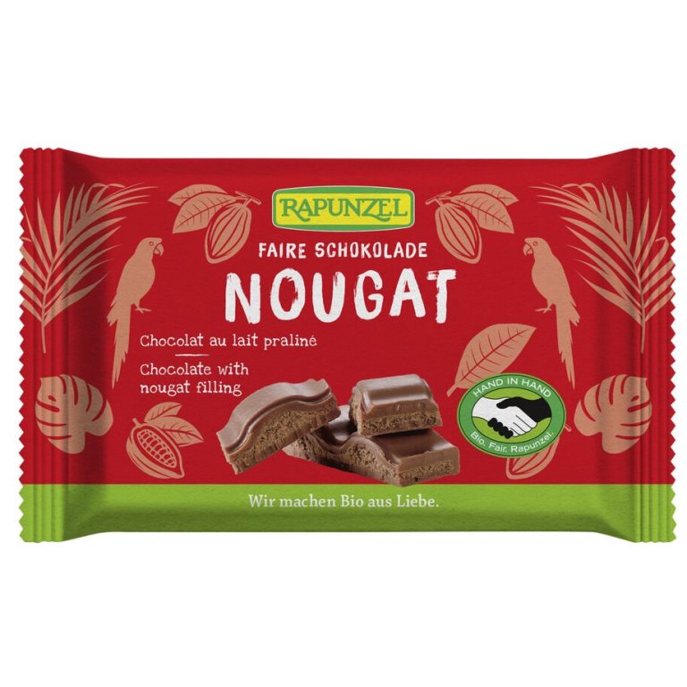 CZEKOLADA MLECZNA Z NADZIENIEM NUGATOWYM FAIR TRADE BIO 100 g - RAPUNZEL