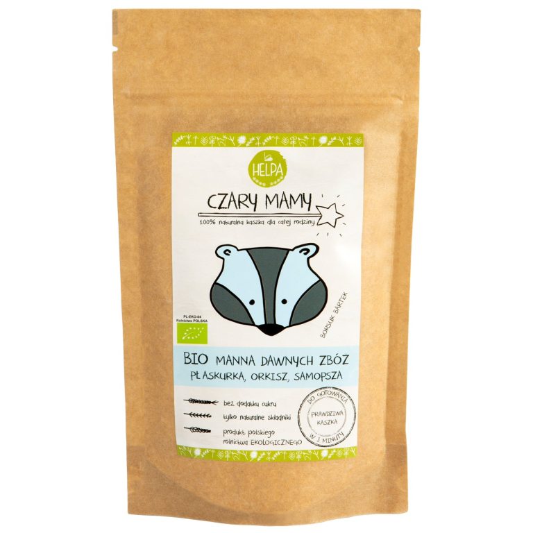KASZKA MANNA DAWNYCH ZBÓŻ BEZ DODATKU CUKRÓW BIO 200 g - HELPA