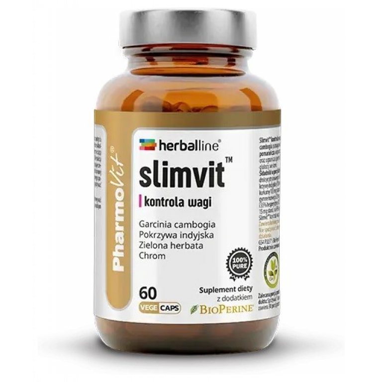 KAPSUŁKI NA KONTROLĘ WAGI (SLIMVIT) BEZGLUTENOWE 60 szt. - PHARMOVIT (HERBALLINE)