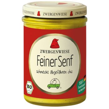 MUSZTARDA DELIKATESOWA BEZGLUTENOWA BIO 160 ml - ZWERGENWIESE