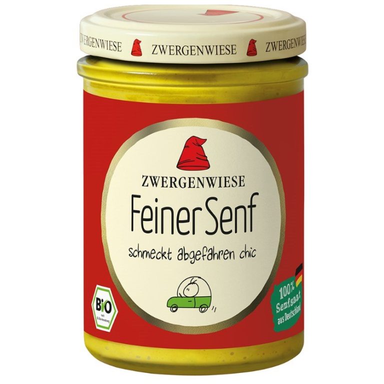 MUSZTARDA DELIKATESOWA BEZGLUTENOWA BIO 160 ml - ZWERGENWIESE