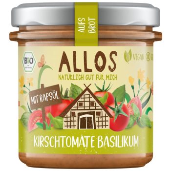 PASTA KREMOWA Z POMIDORAMI CHERRY I BAZYLIĄ BEZGLUTENOWA BIO 140 g - ALLOS