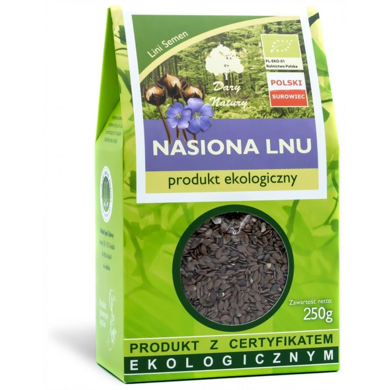 NASIONA LNU (SIEMIĘ LNIANE) BIO 250 g - DARY NATURY