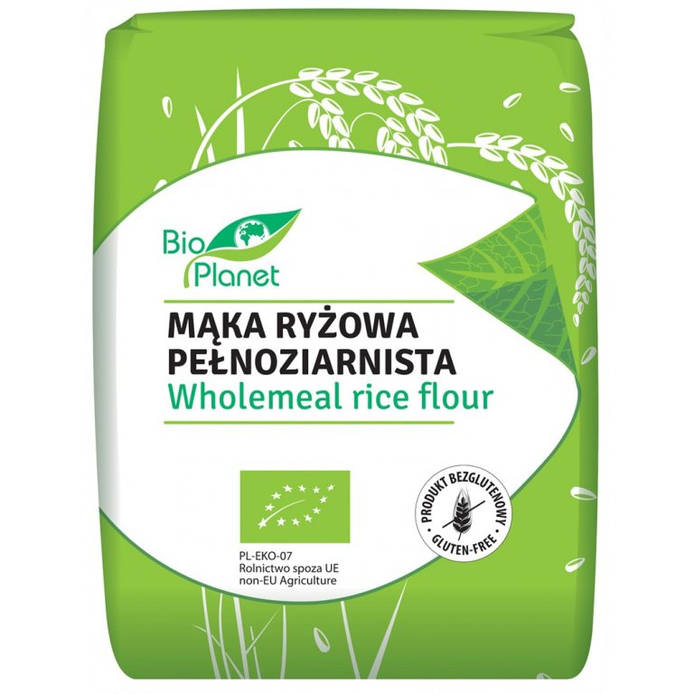 MĄKA RYŻOWA PEŁNOZIARNISTA BEZGLUTENOWA BIO 1 kg - BIO PLANET