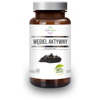 WĘGIEL AKTYWNY (180 mg) 60 KAPSUŁEK - SOUL FARM