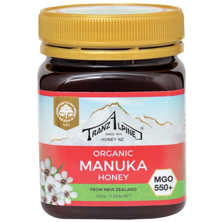 MIÓD MANUKA MGO 550+ BIO 250 g - TRANZALPINE