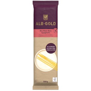 MAKARON (KUKURYDZIANO - RYŻOWY) SPAGHETTI BEZGLUTENOWY BIO 500 g - ALB GOLD
