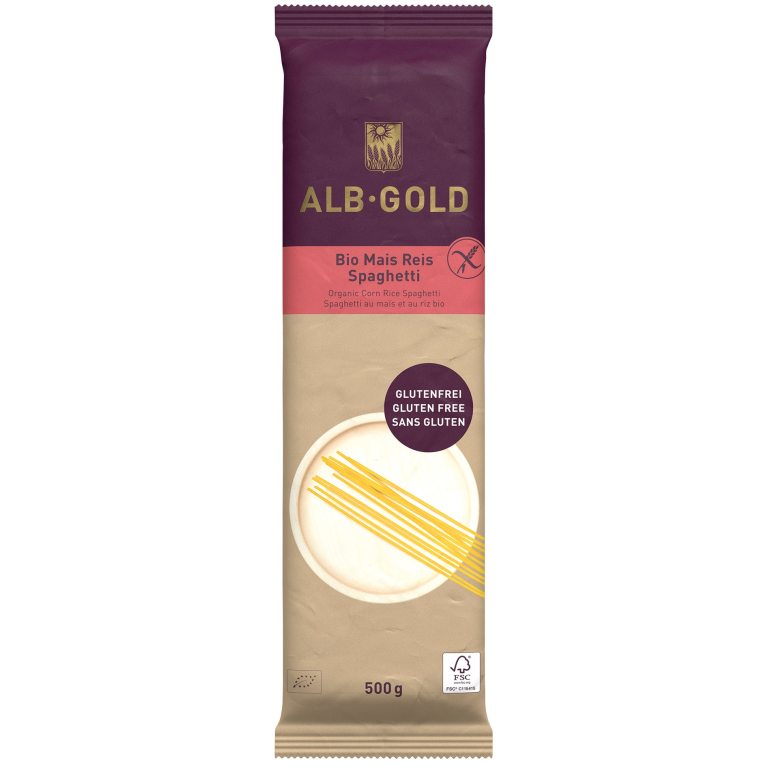 MAKARON (KUKURYDZIANO - RYŻOWY) SPAGHETTI BEZGLUTENOWY BIO 500 g - ALB GOLD