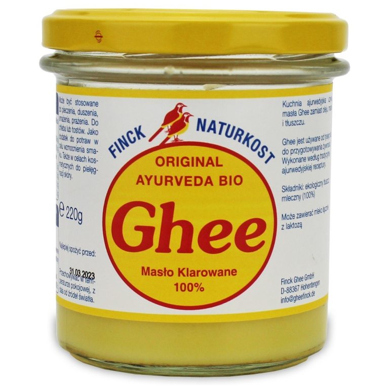MASŁO KLAROWANE GHEE BIO 220 g (242 ml) - FINCK AYURVEDA