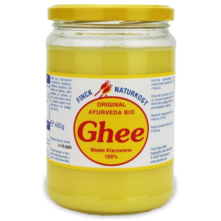 MASŁO KLAROWANE GHEE BIO 480 g (527 ml) - FINCK AYURVEDA