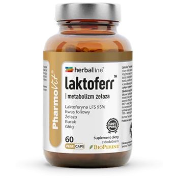 KAPSUŁKI NA METABOLIZM ŻELAZA (LAKTOFERR) BEZGLUTENOWE 60 szt. - PHARMOVIT (HERBALLINE)