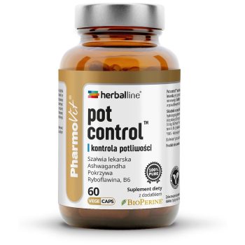 KAPSUŁKI NA KONTROLĘ POTLIWOŚCI (POT CONTROL) BEZGLUTENOWE 60 szt. - PHARMOVIT (HERBALLINE)