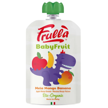 MUS JABŁKO - MANGO - BANAN BEZ DODATKU CUKRÓW BEZGLUTENOWY OD 6 MIESIĄCA BIO 100 g - FRULLA (NATURA NUOVA)