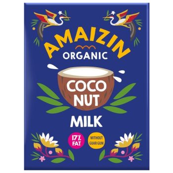 COCONUT MILK - NAPÓJ KOKOSOWY BEZ GUMY GUAR (17 % TŁUSZCZU) BIO 200 ml (KARTON) - AMAIZIN