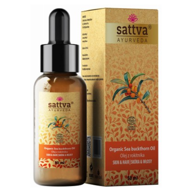 OLEJ DO CIAŁA I WŁOSÓW Z ROKITNIKA ECO 50 ml - SATTVA (AYURVEDA)