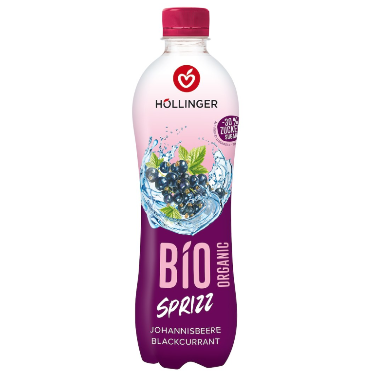 NAPÓJ GAZOWANY CZARNA PORZECZKA 30 % MNIEJ CUKRU BIO 500 ml - HOLLINGER