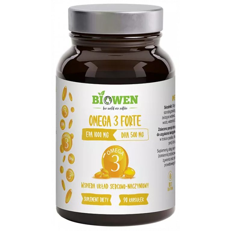 OMEGA-3 FORTE BEZGLUTENOWE 90 KAPSUŁEK - HEMPKING (BIOWEN)