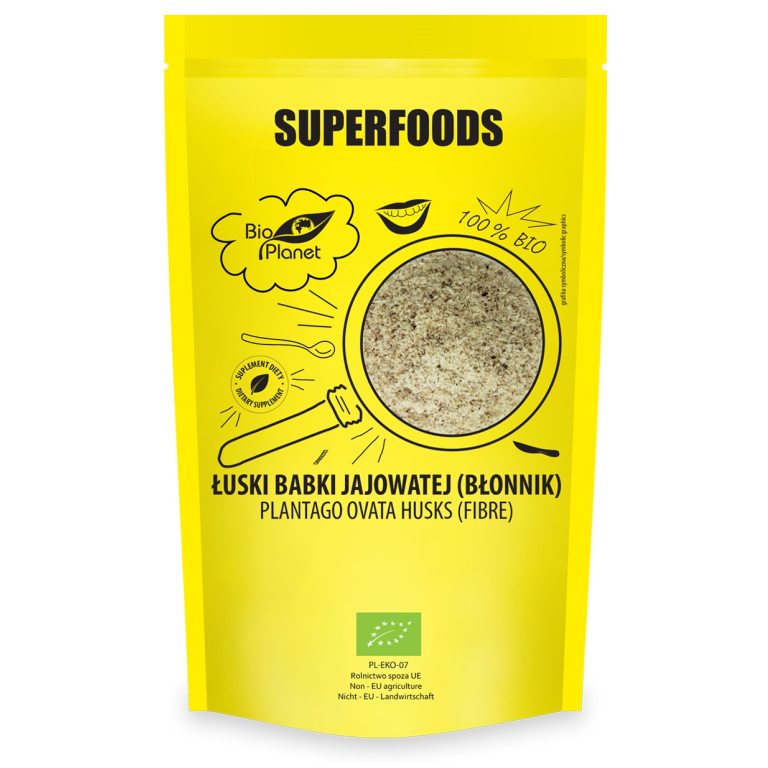ŁUSKI BABKI JAJOWATEJ (BŁONNIK) BIO 100 g - BIO PLANET SUPERFOODS