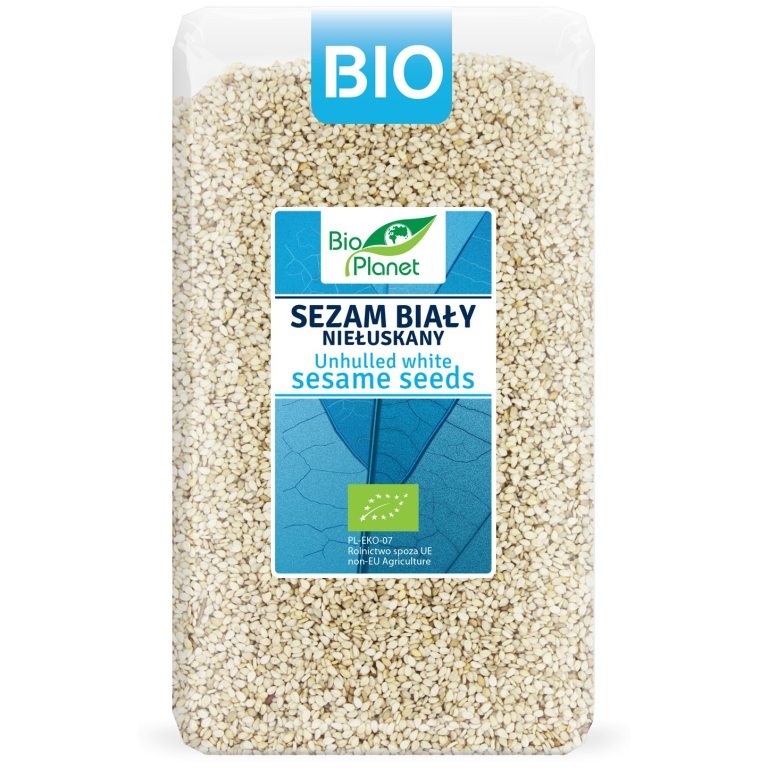 SEZAM BIAŁY NIEŁUSKANY BIO 1 kg - BIO PLANET