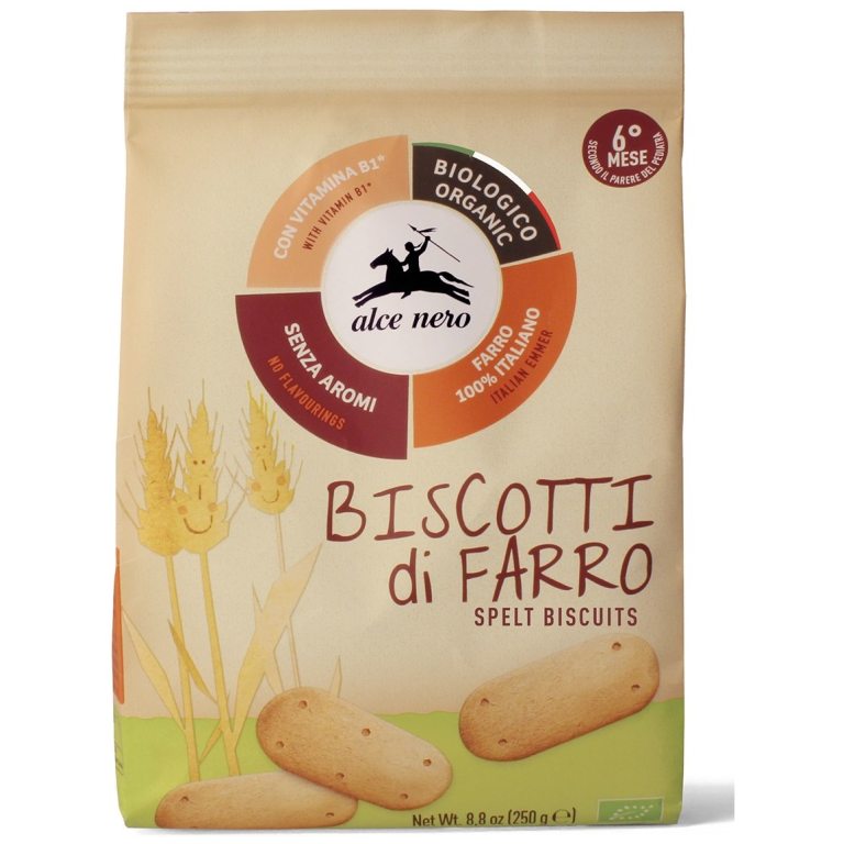 CIASTKA ORKISZOWE Z WITAMINĄ B1 DLA DZIECI OD 6 MIESIĄCA BIO 250 g - ALCE NERO