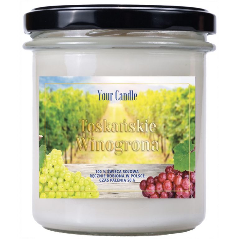 ŚWIECA SOJOWA ZAPACHOWA TOSKAŃSKIE WINOGRONA 300 ml - YOUR CANDLE