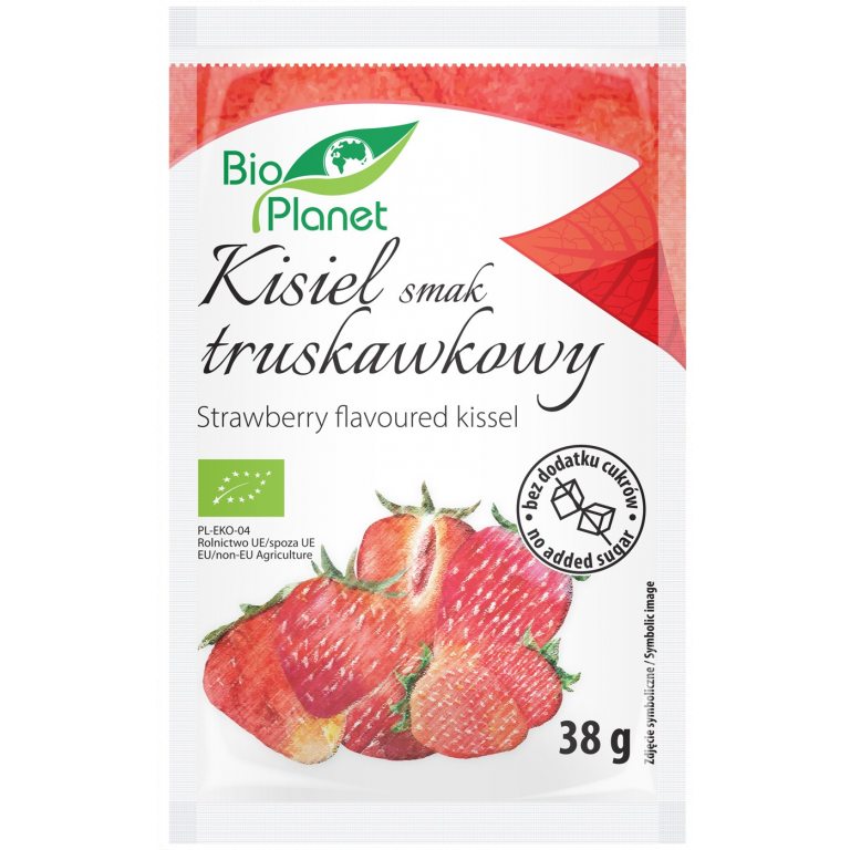 KISIEL O SMAKU TRUSKAWKOWYM Z TRUSKAWKAMI BIO 38 g - BIO PLANET