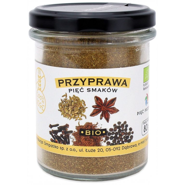 PRZYPRAWA PIĘĆ SMAKÓW BEZGLUTENOWA BIO 80 g - PIĘĆ PRZEMIAN