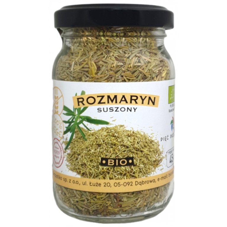 ROZMARYN SUSZONY BEZGLUTENOWY BIO 45 g - PIĘĆ PRZEMIAN