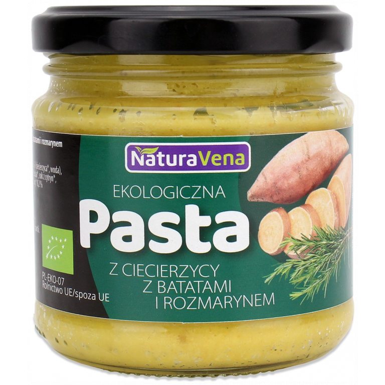PASTA Z CIECIERZYCY I BATATÓW Z ROZMARYNEM BIO 185 g - NATURAVENA