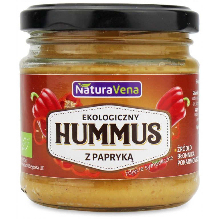 HUMMUS Z PAPRYKĄ BIO 185 g - NATURAVENA