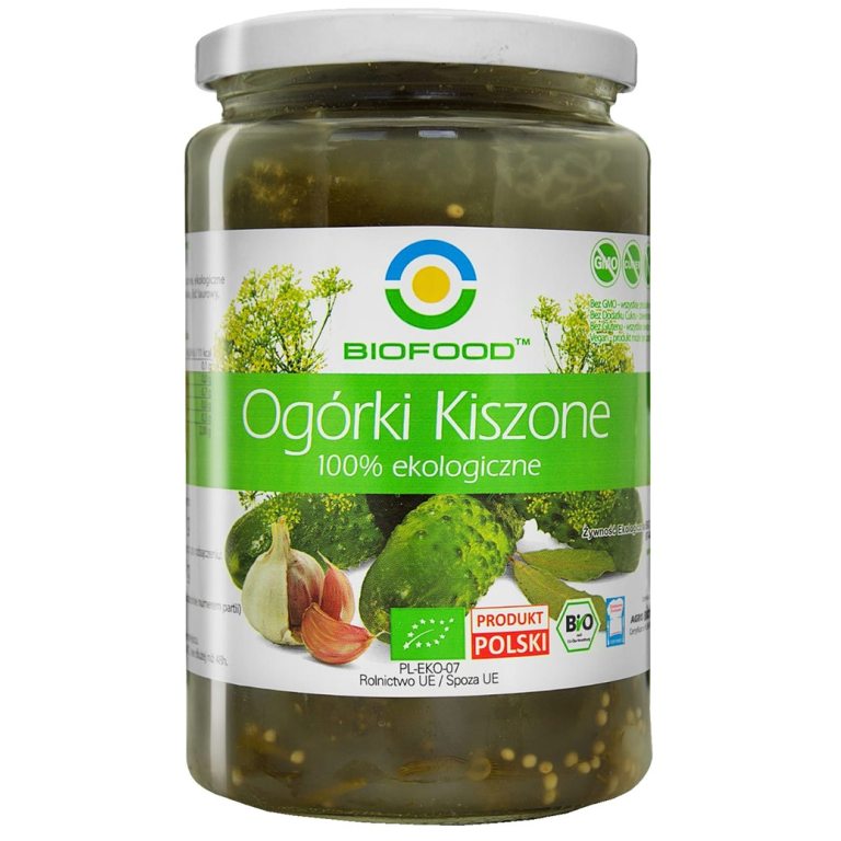 OGÓRKI KISZONE BEZGLUTENOWE BIO 760 g (560 g) - BIOFOOD