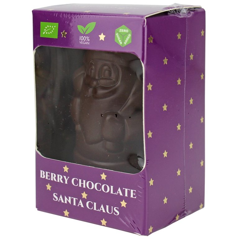 MIKOŁAJ Z CZEKOLADY JAGODOWEJ BEZ DODATKU CUKRÓW BIO 75 g - COCOA (PRODUKT SEZONOWY)